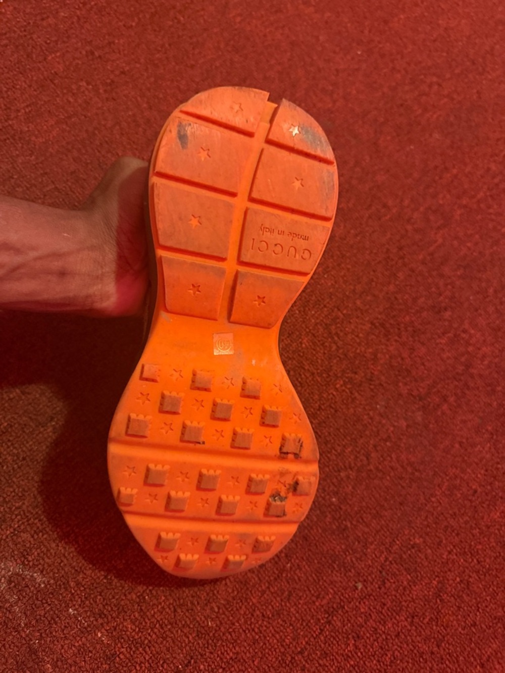 Gucci Brown Multicolor GG Pattern Chunky Sneakers - Picture 3 of 7